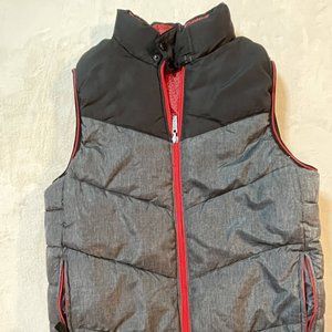 Nike AIR JORDAN Youth Boys Reversible Puffy Vest Black/Gray vs Red Size L
